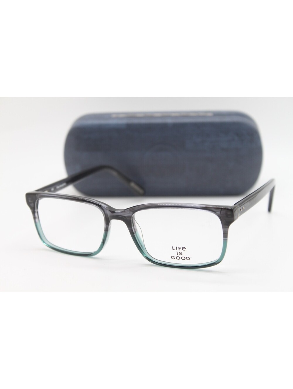 NEW LIFE IS GOOD WILL GREY HORN (GYH) AUTHENTIC EYEGLASSES W/CASE 52-16